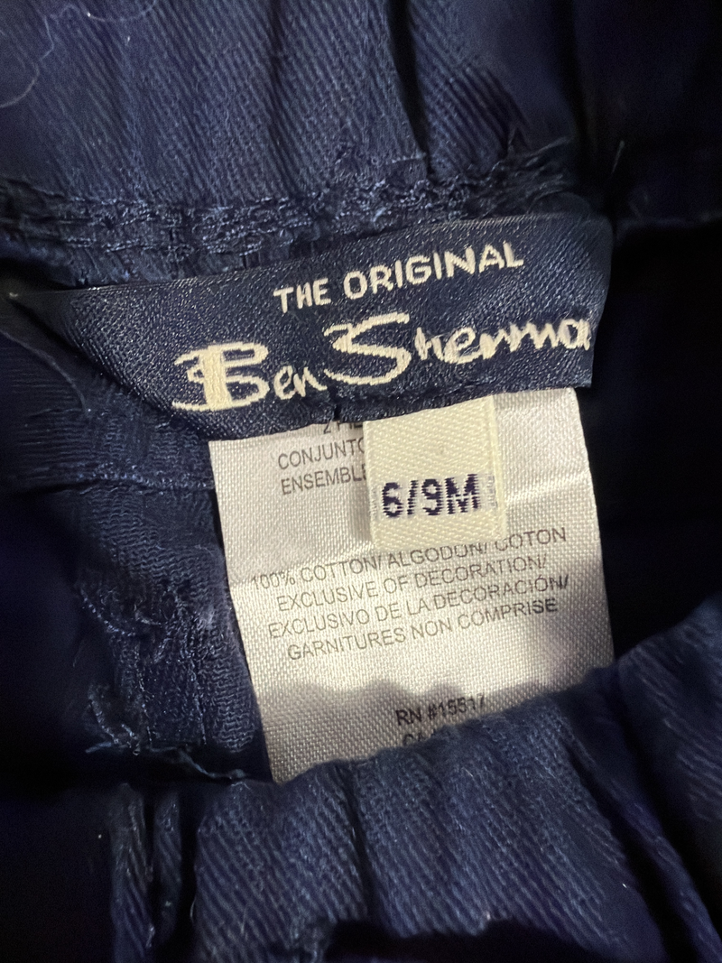 Navy canvas pants — Tag / detail