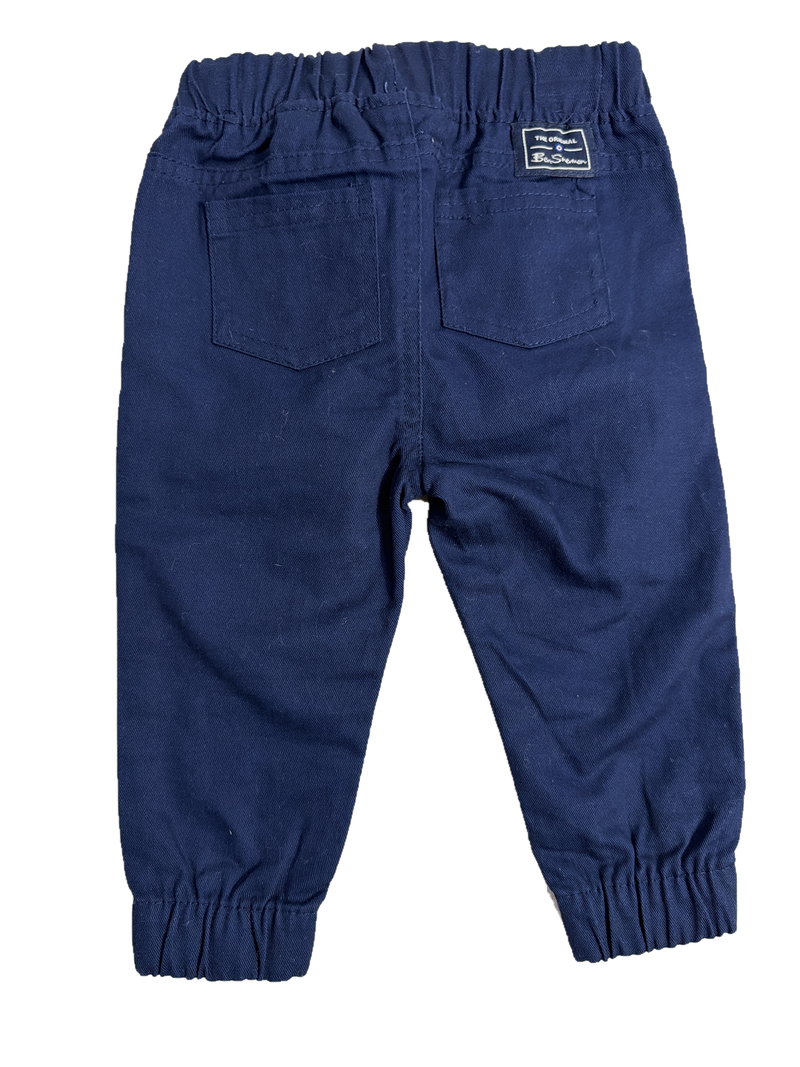 Navy canvas pants — Back