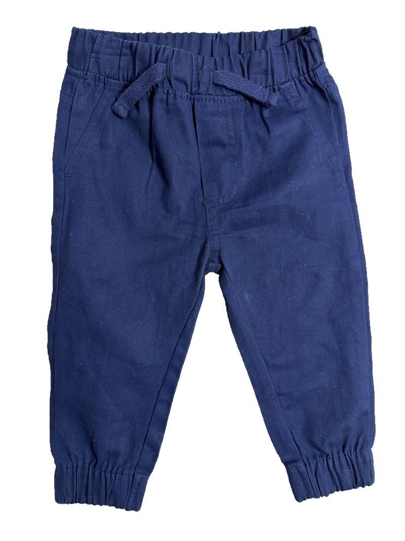 Navy canvas pants — Front