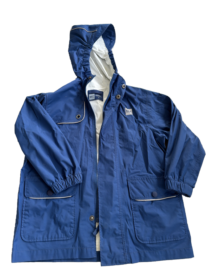 Royal blue raincoat — Front