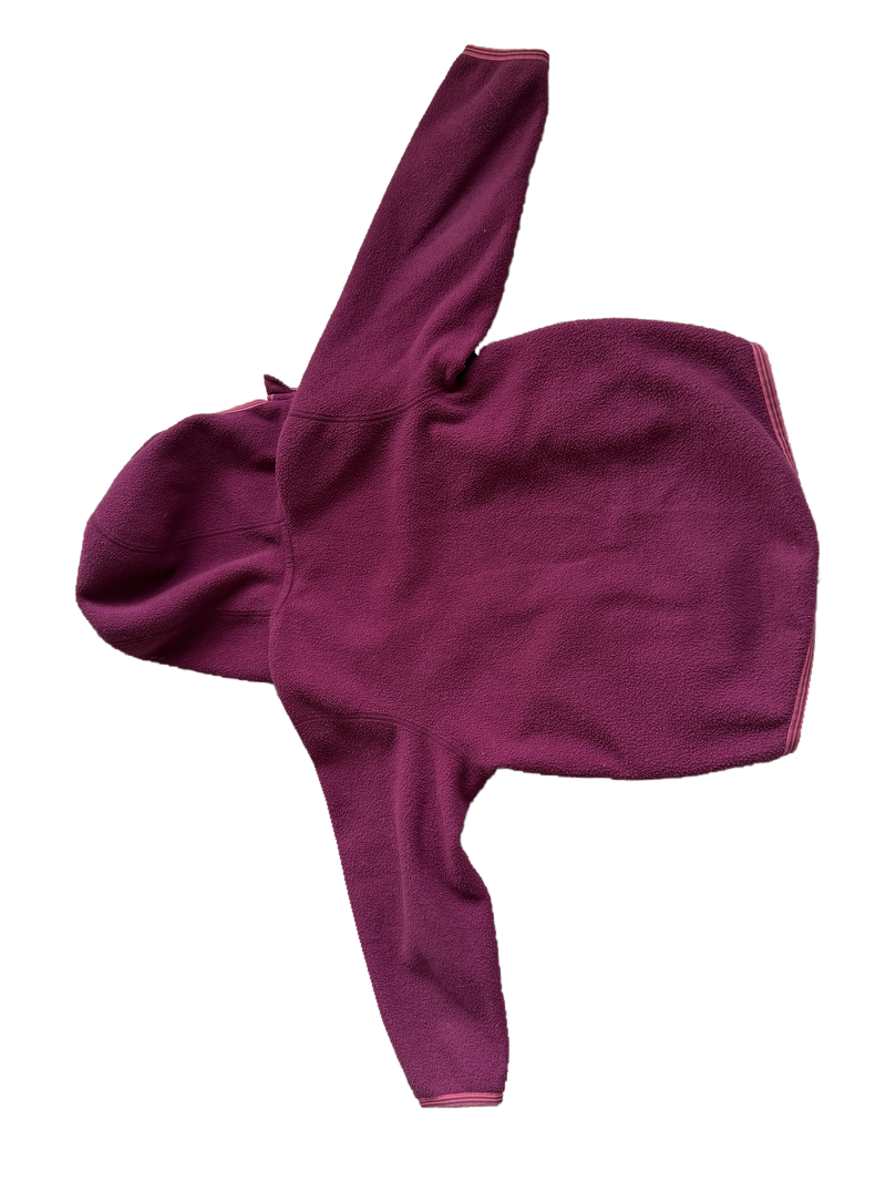 Burgundy fleece sweater — Back