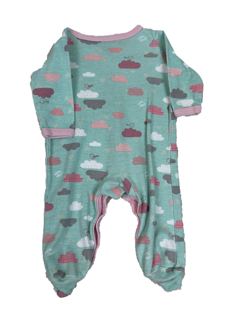 Pink and teal sleeper — Back